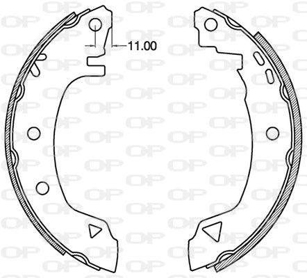 OPEN PARTS stabdžių trinkelių komplektas BSA2097.00